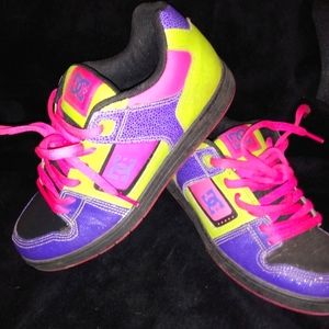 Women's DC tennis shoe size 8 bright summer colors
